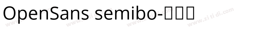 OpenSans semibo字体转换